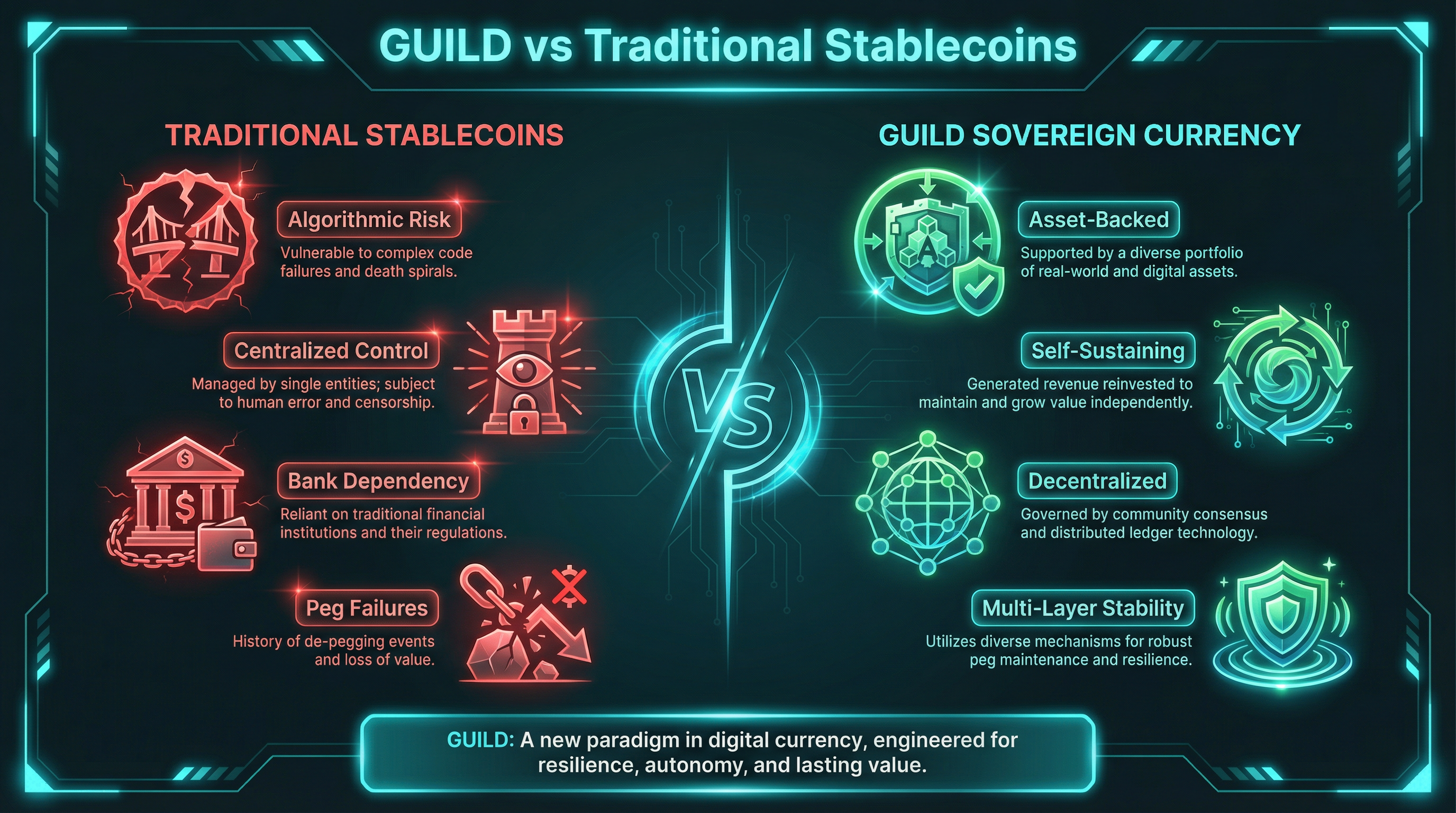 GUILD vs Traditional Stablecoins